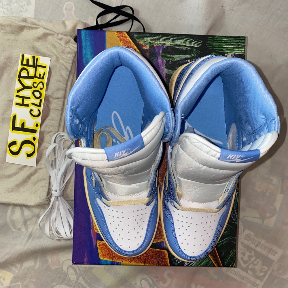 Paris Reeves Air Kiy ‘85 Size 8.5 Blue Bandana Kool Kiy Pop Up Release RARE - Picture 8 of 9